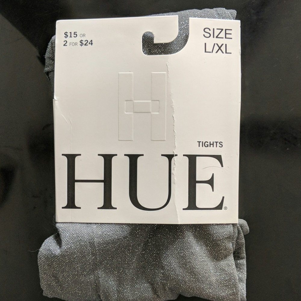 Hue Gray/Silver Opaque Tights L/XL